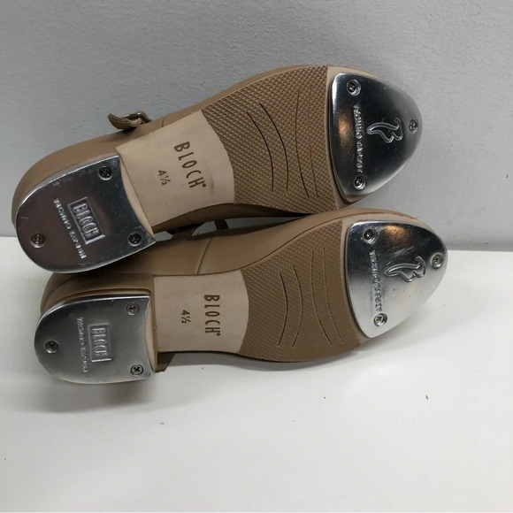 New BLOCH Ladies Showtapper Tap Shoes in Tan Size 4.5 - Picture 8 of 10